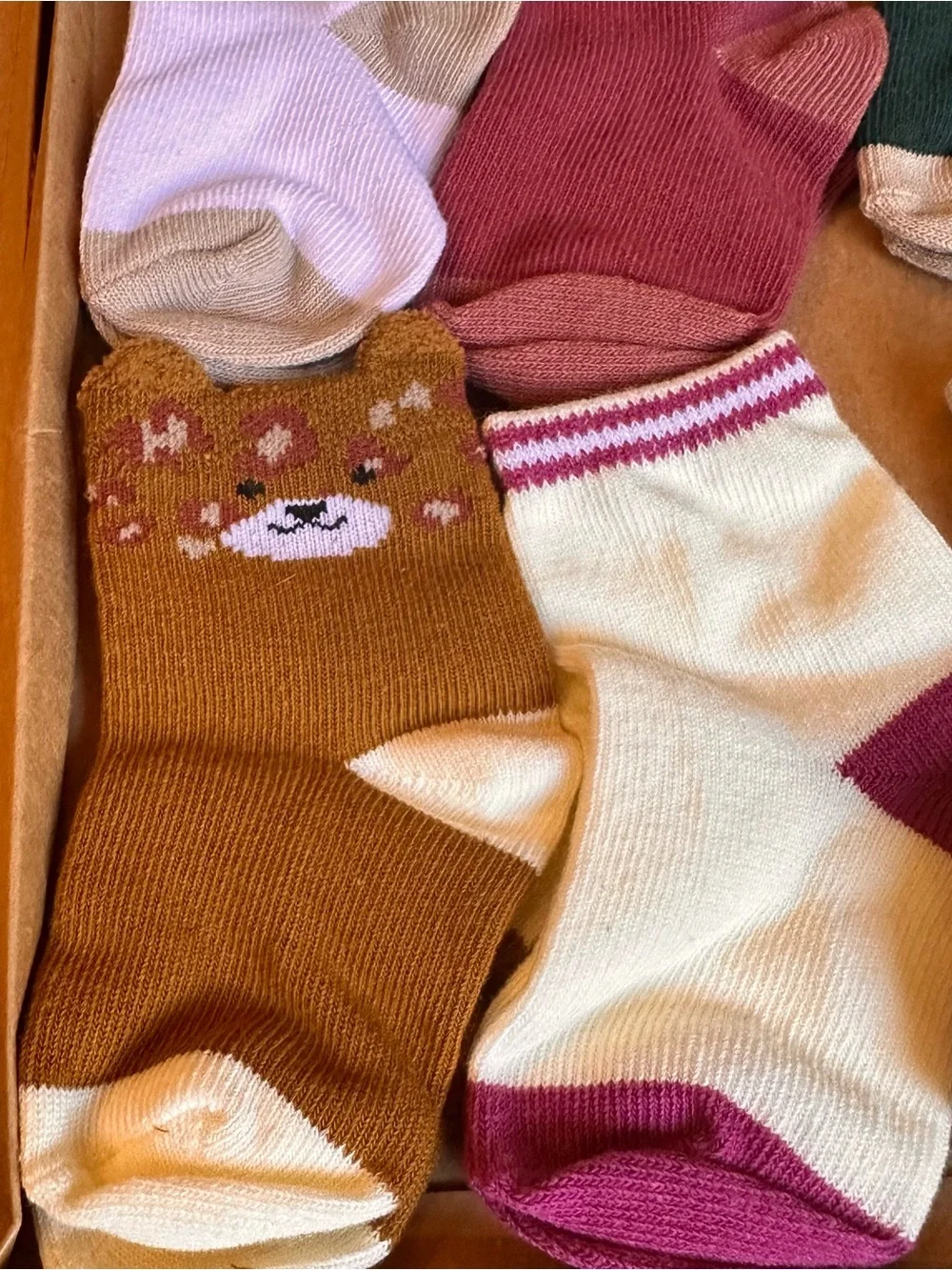 Goldbug critter crew socks 6-pack toddlers 12-24 months cotton blend.